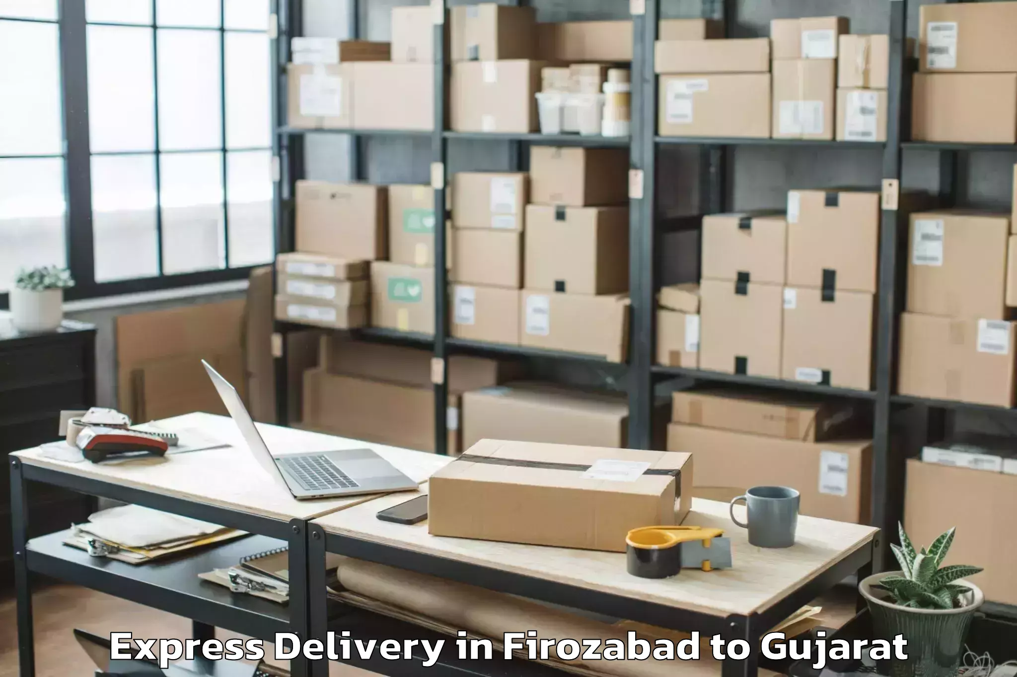 Quality Firozabad to Devgadh Bariya Express Delivery